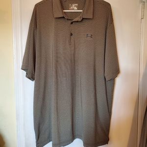 Under Armour Heat Gear 3x striped polo shirt